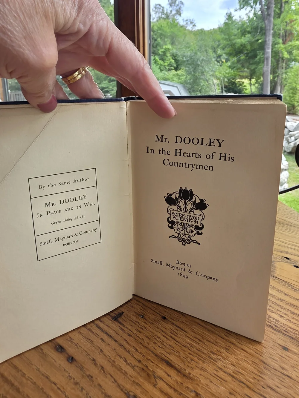 1899 In the Hearts of His Countrymen Hardcover Small, Maynard & Co., Boston